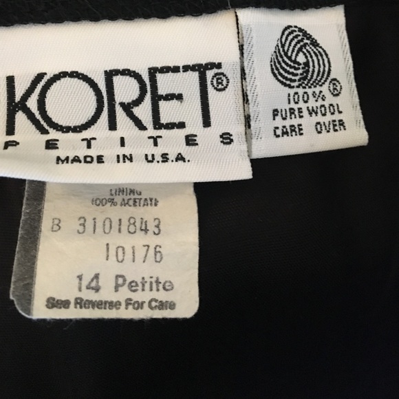 Koret Petite Fully Lined Wool Skirt - Picture 3 of 3